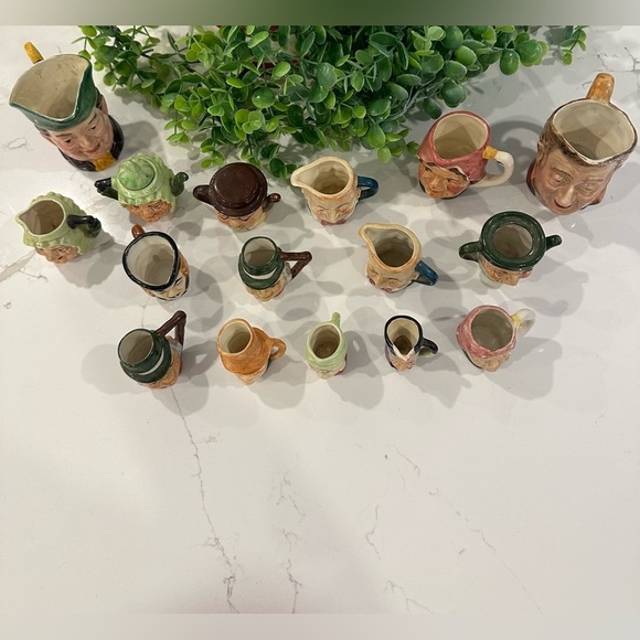 VTG Artone & Beswick England Toby Porcelain Shot Glass  Figurine Lot 16 Mini - Picture 2 of 14